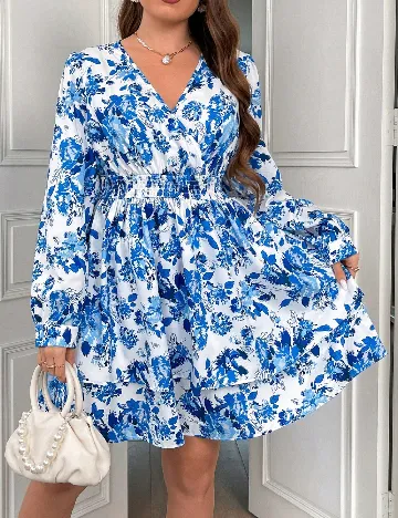 Rochie scurta SHEIN CURVE, albastru