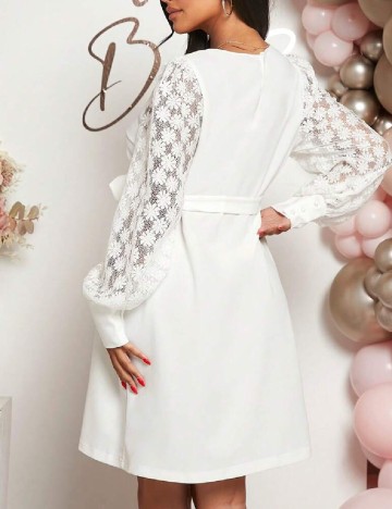 Rochie scurta SHEIN Maternity, alb