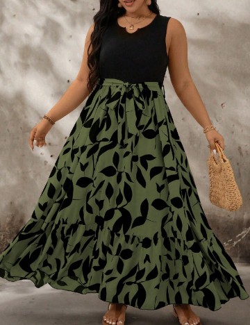 Rochie lunga SHEIN CURVE, verde