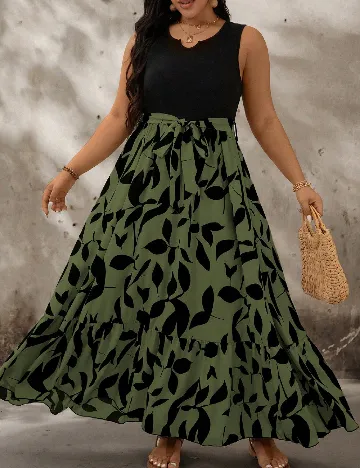 Rochie lunga SHEIN CURVE, verde