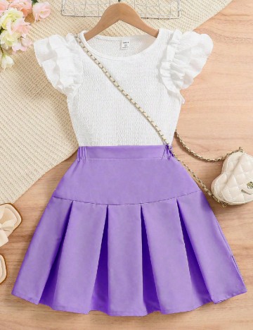 Compleu Shein Kids, mov/alb