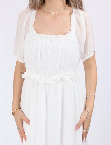 Rochie lunga Vila, alb