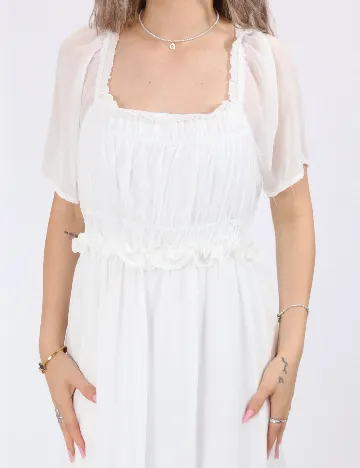 Rochie lunga Vila, alb