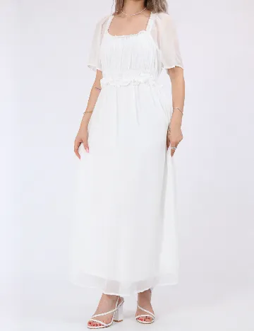 Rochie lunga Vila, alb