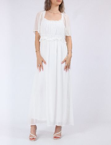 Rochie lunga Vila, alb