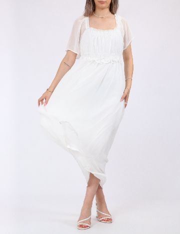 Rochie lunga Vila, alb