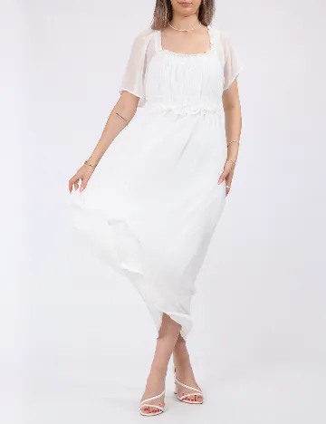 Rochie lunga Vila, alb