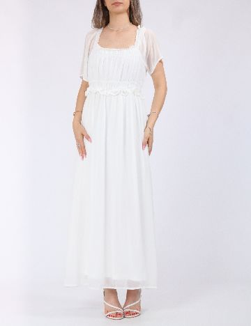 Rochie lunga Vila, alb