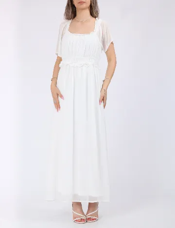 Rochie lunga Vila, alb