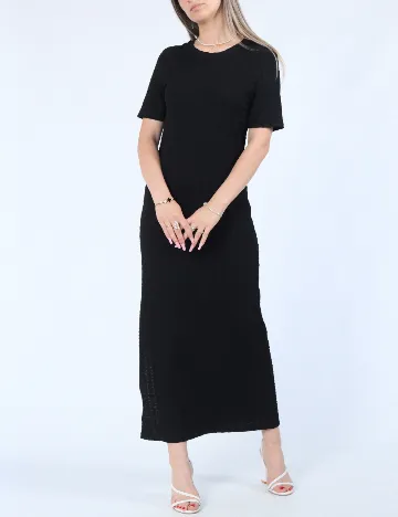 Rochie lunga Pieces, negru