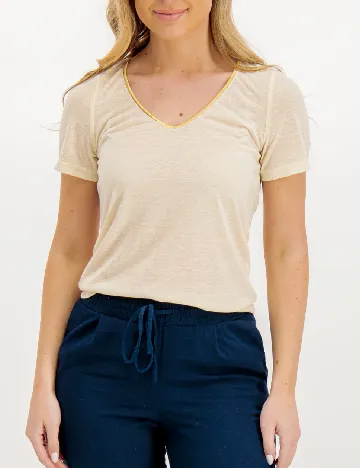 Tricou Vero Moda, crem