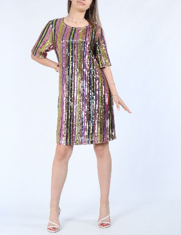 Rochie scurta Pieces, mix culori