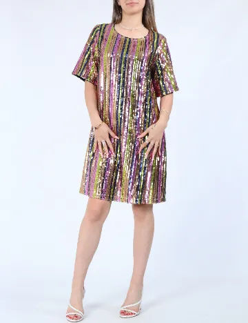 Rochie scurta Pieces, mix culori