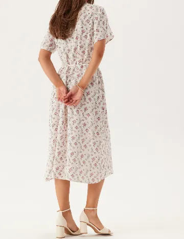Rochie medie Pieces, alb