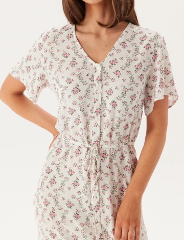 Rochie medie Pieces, alb