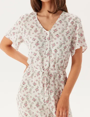 Rochie medie Pieces, alb