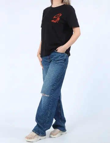 Tricou Pieces, negru