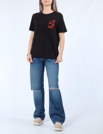 Tricou Pieces, negru