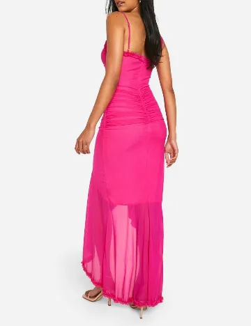 Rochie lunga Boohoo, roz