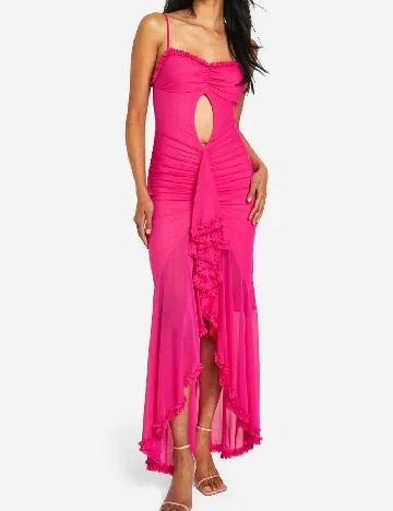 Rochie lunga Boohoo, roz