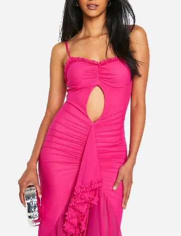 Rochie lunga Boohoo, roz