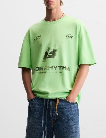 Tricou Oversize Zara, verde