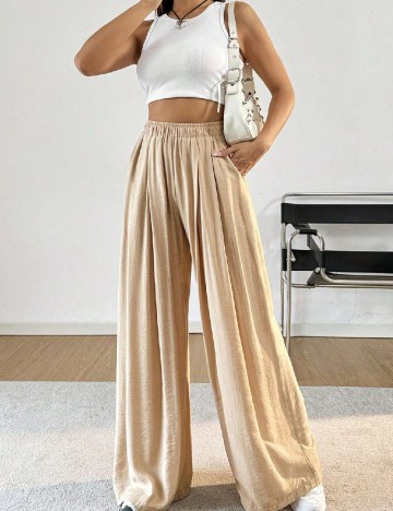 Pantaloni SHEIN, crem