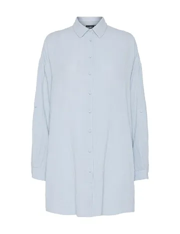 Camasa Oversize Pieces, bleu