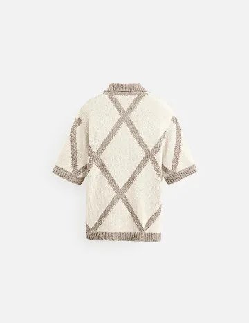 Bluza Zara, crem/maro