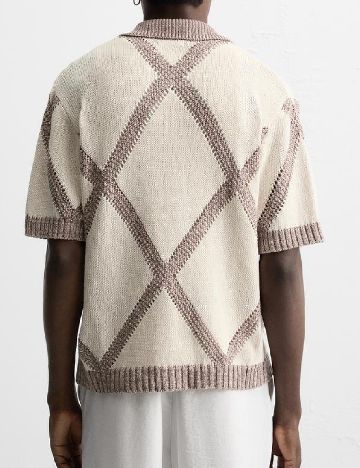Bluza Zara, crem/maro