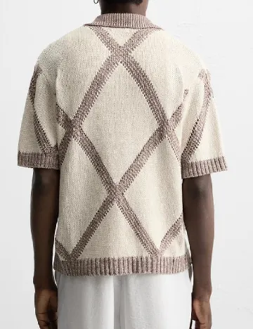 Bluza Zara, crem/maro