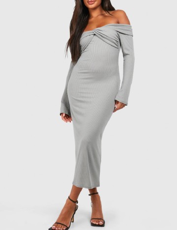 Rochie medie Boohoo, gri