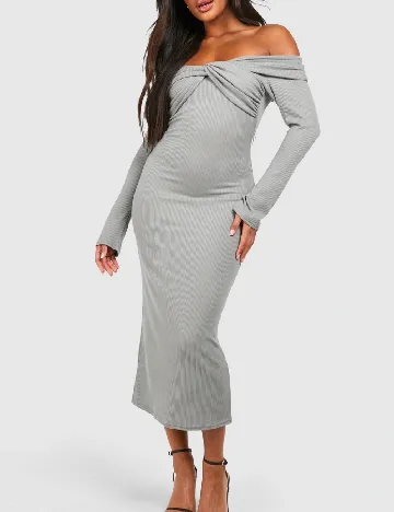 Rochie medie Boohoo, gri
