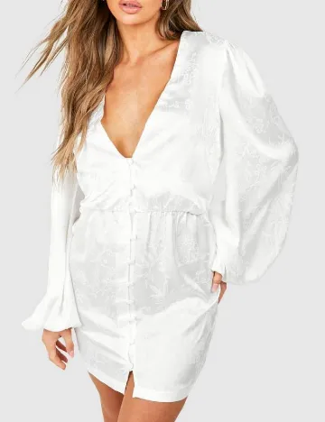 Rochie scurta Boohoo, alb