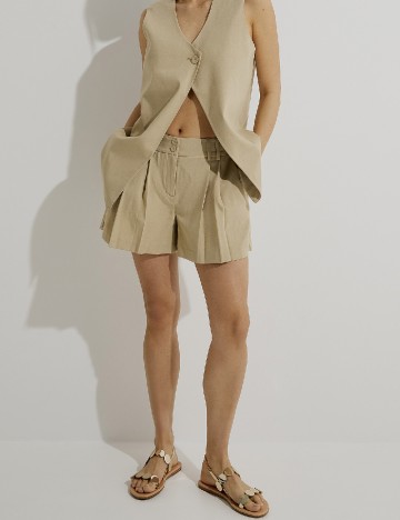 Pantaloni scurti Vero Moda, bej