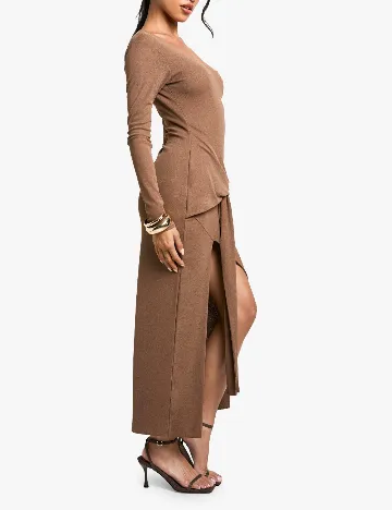 Rochie lunga Boohoo, maro