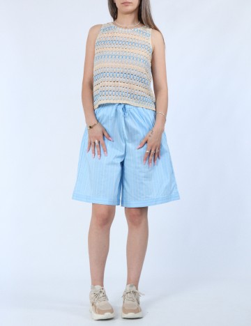 Pantaloni scurti Vero Moda, albastru