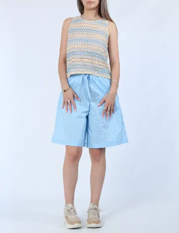 Pantaloni scurti Vero Moda, albastru