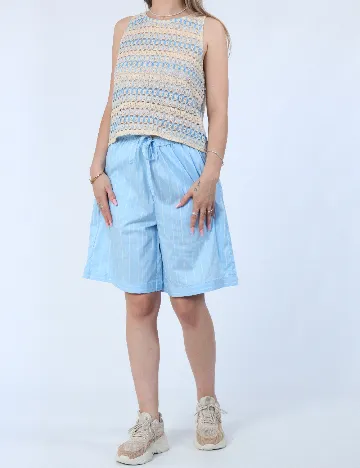 Pantaloni scurti Vero Moda, albastru