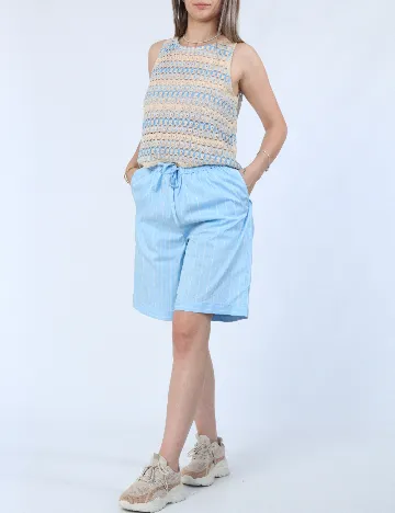 Pantaloni scurti Vero Moda, albastru