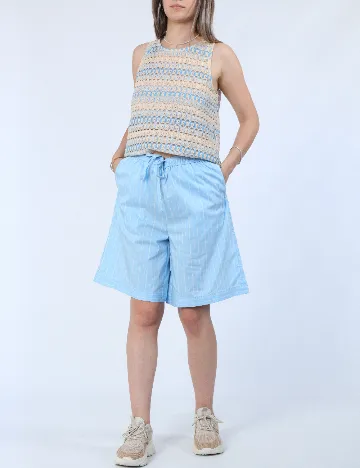 Pantaloni scurti Vero Moda, albastru