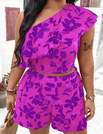 Compleu SHEIN CURVE, magenta Roz