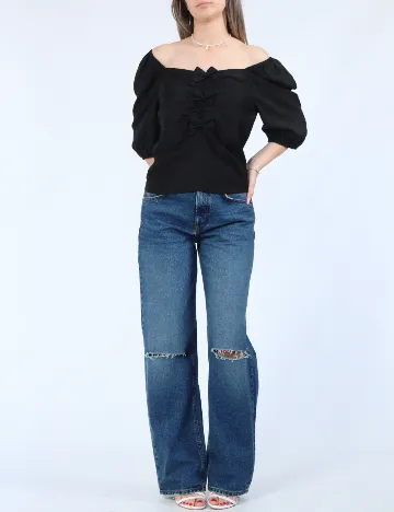 Top Vero Moda, negru