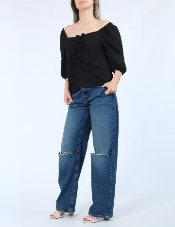 Top Vero Moda, negru