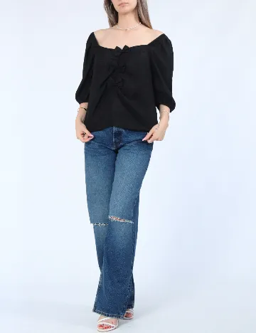 Top Vero Moda, negru