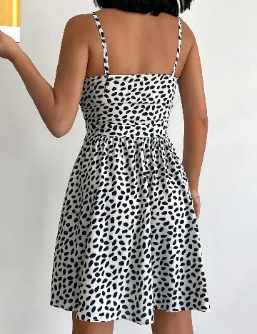 Rochie scurta SHEIN, alb/negru