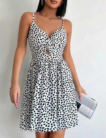 Rochie scurta SHEIN, alb/negru