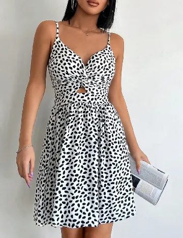 Rochie scurta SHEIN, alb/negru