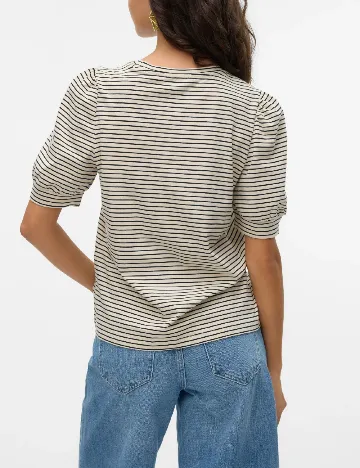 Tricou Vero Moda, crem
