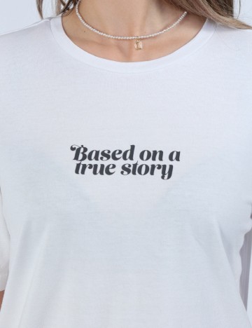 Tricou Only, alb